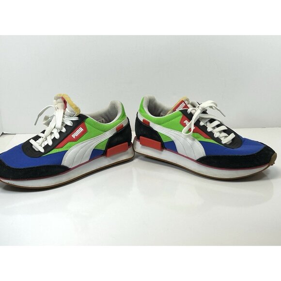 PUMA Future Rider 371149-01 Black/Blue/Green  Sneakers 2019 Size 7C - Picture 8 of 12